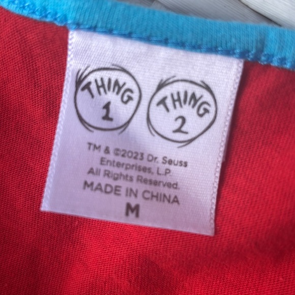 NEW-Adult Dr. .Seuss Thing 1 and Thing 2 Costume Kit  Size M - Picture 10 of 13